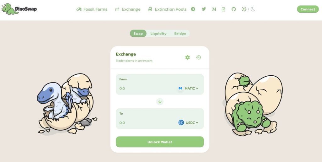 Dinoswap exchange