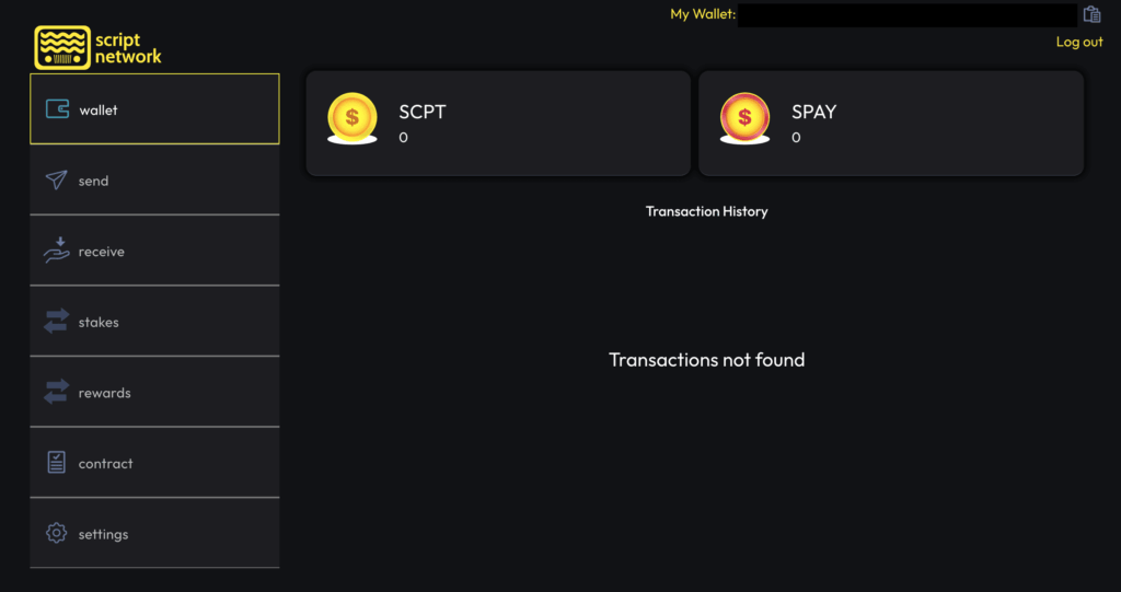 Script Network wallet